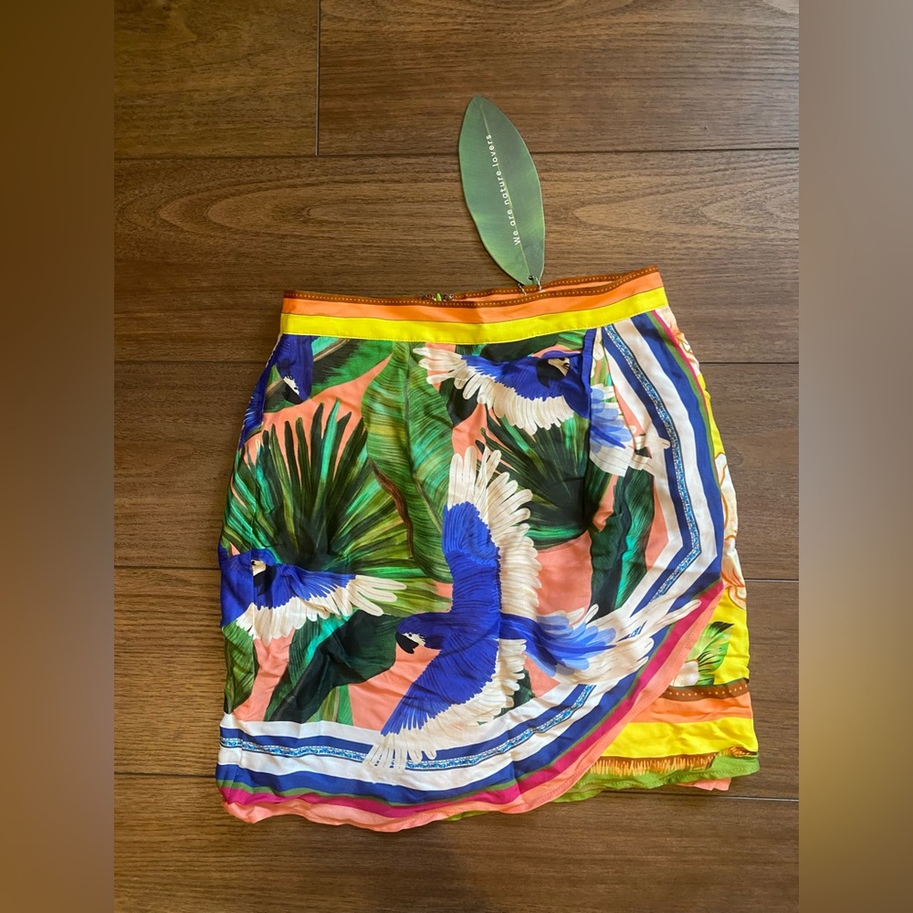 Farm Rio Double Scarfs Pastel Mini Skirt - Picture 4 of 11